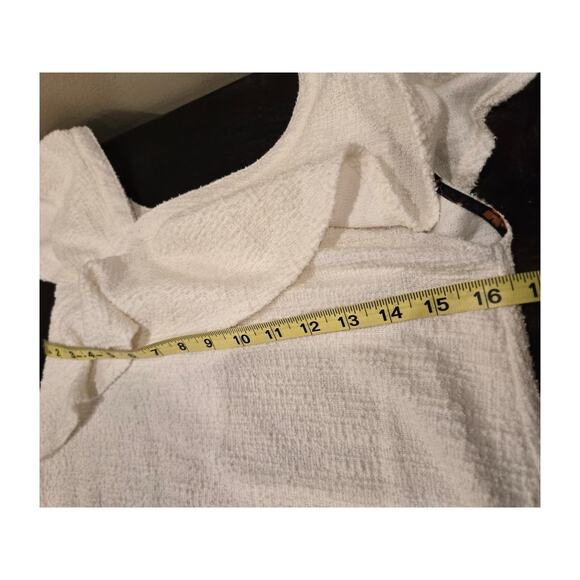 Dolan Anthropologie Louisa Ivory Off Shoulder Ruffle Top Small - Picture 10 of 11